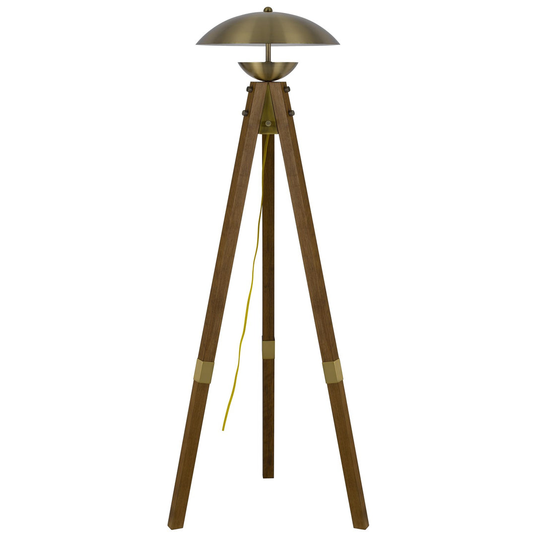 Lakeland 18W Intergrated Led Tripod Birch Wood Floor Lamp by CAL Lighting