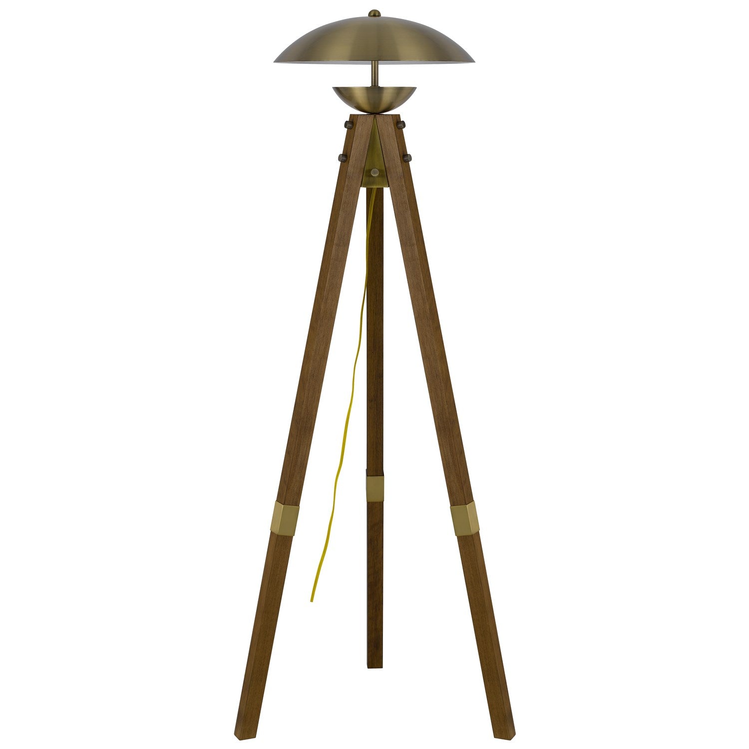 Lakeland 18W Intergrated Led Tripod Birch Wood Floor Lamp by CAL Lighting