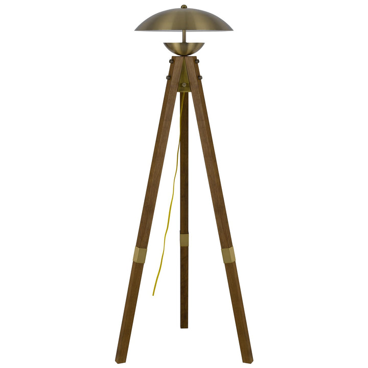 Lakeland 18W Intergrated Led Tripod Birch Wood Floor Lamp by CAL Lighting
