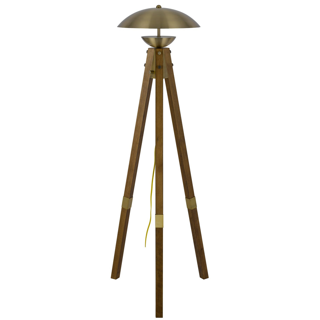 Lakeland 18W Intergrated Led Tripod Birch Wood Floor Lamp