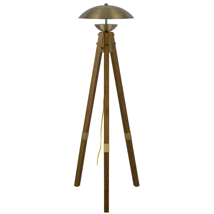 Lakeland 18W Intergrated Led Tripod Birch Wood Floor Lamp