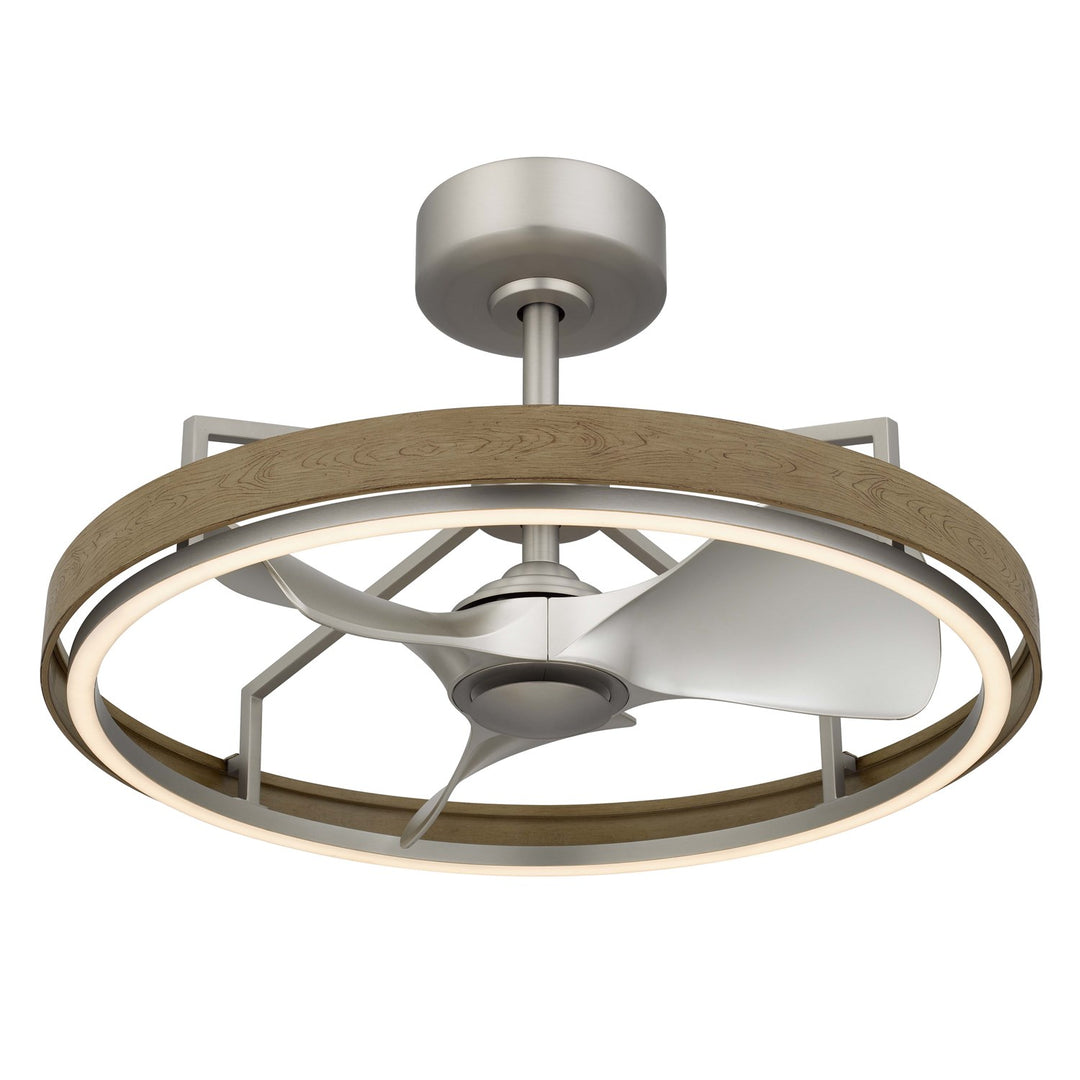 Remote Controlled 30W; 580 Lumen; 3000K Dimmable 6 Speed Led Arroyo Fan Light