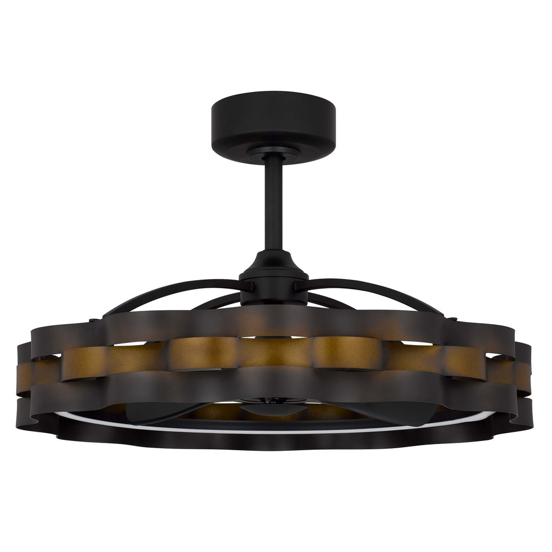 Remote Controlled 30W; 500 Lumen; 3000K Dimmable Arroyo Ultra Quiet Fan Light by CAL Lighting
