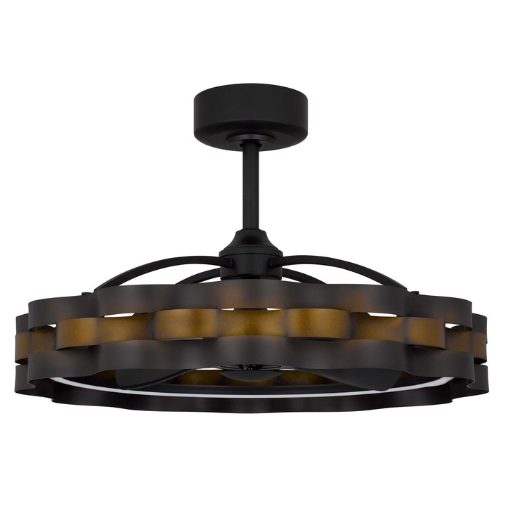 Remote Controlled 30W; 500 Lumen; 3000K Dimmable Arroyo Ultra Quiet Fan Light by CAL Lighting
