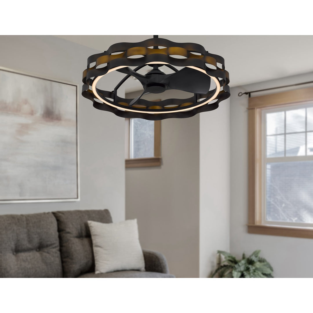 Remote Controlled 30W; 500 Lumen; 3000K Dimmable Arroyo Ultra Quiet Fan Light