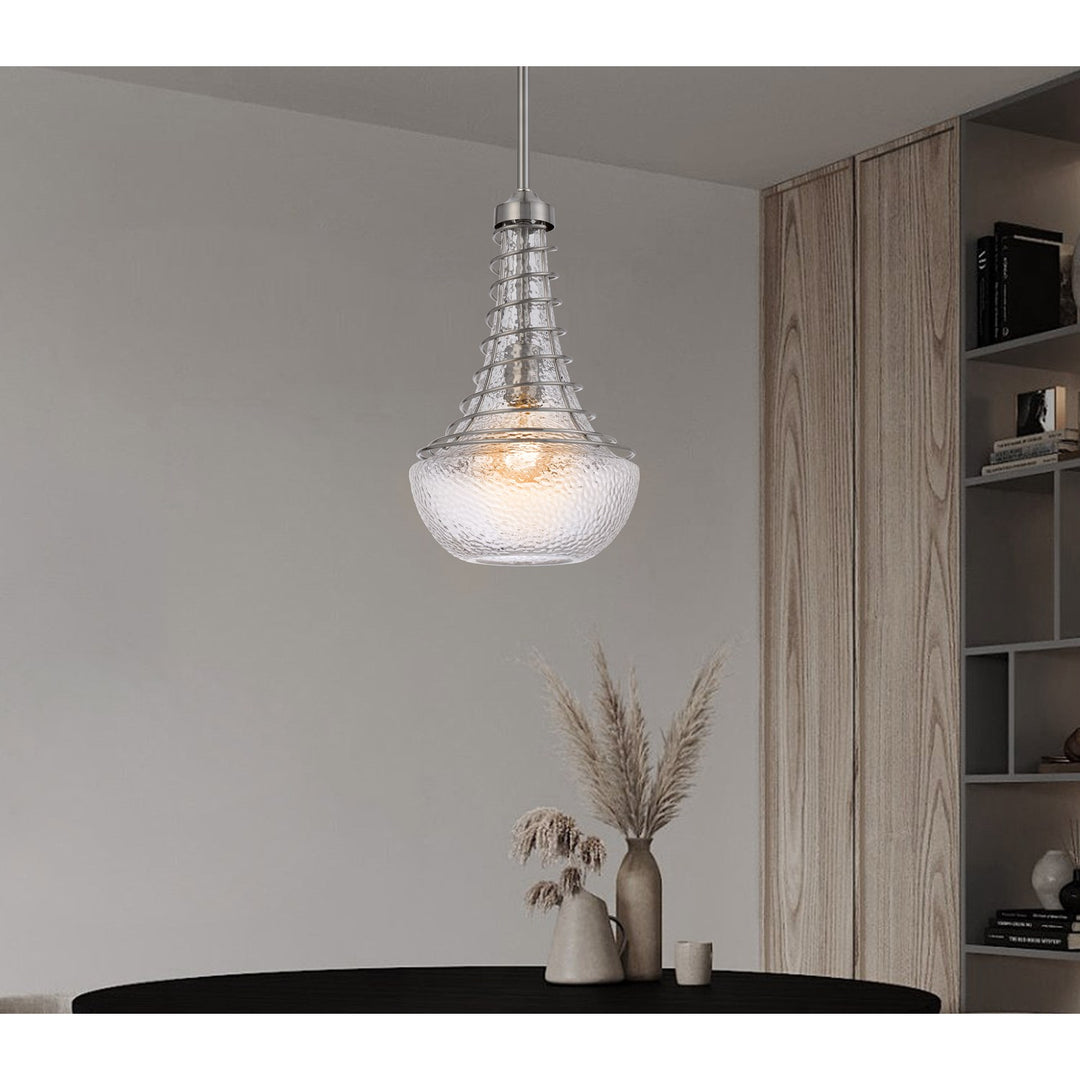 60W Baraboo Metal/Glass Mini Pendant