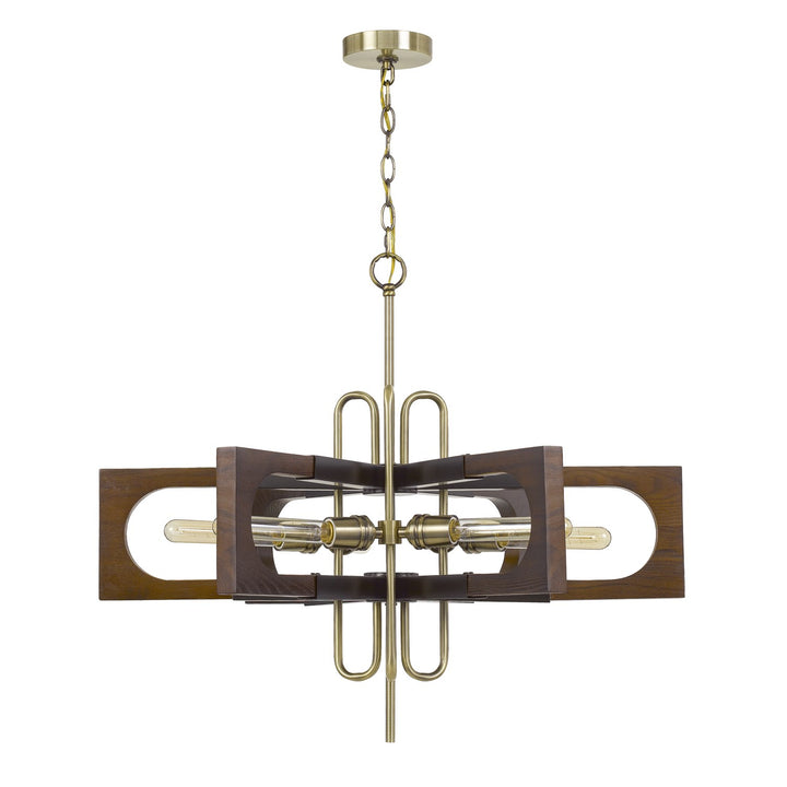 60W X 6 Sneek Metal/Wood Chandelier (Edison Bulbs Are Not Included) by CAL Lighting
