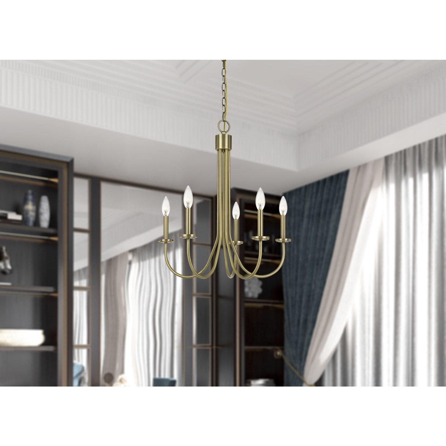 60W X 5 Spiez Metal Chandelier