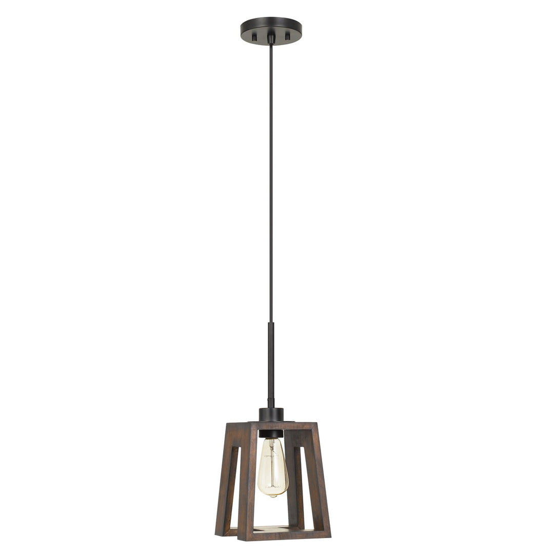 60W Biel Wood Pendant (Edison Bulb Not Included) by CAL Lighting