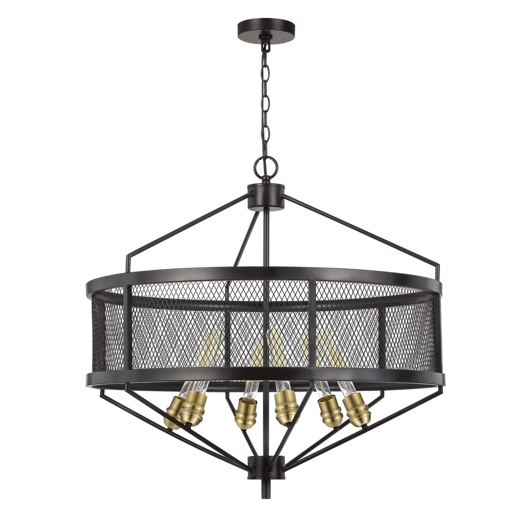 60W X 6 Halle Metal Chandelier (Edison Bulbs Are Not Included) by CAL Lighting