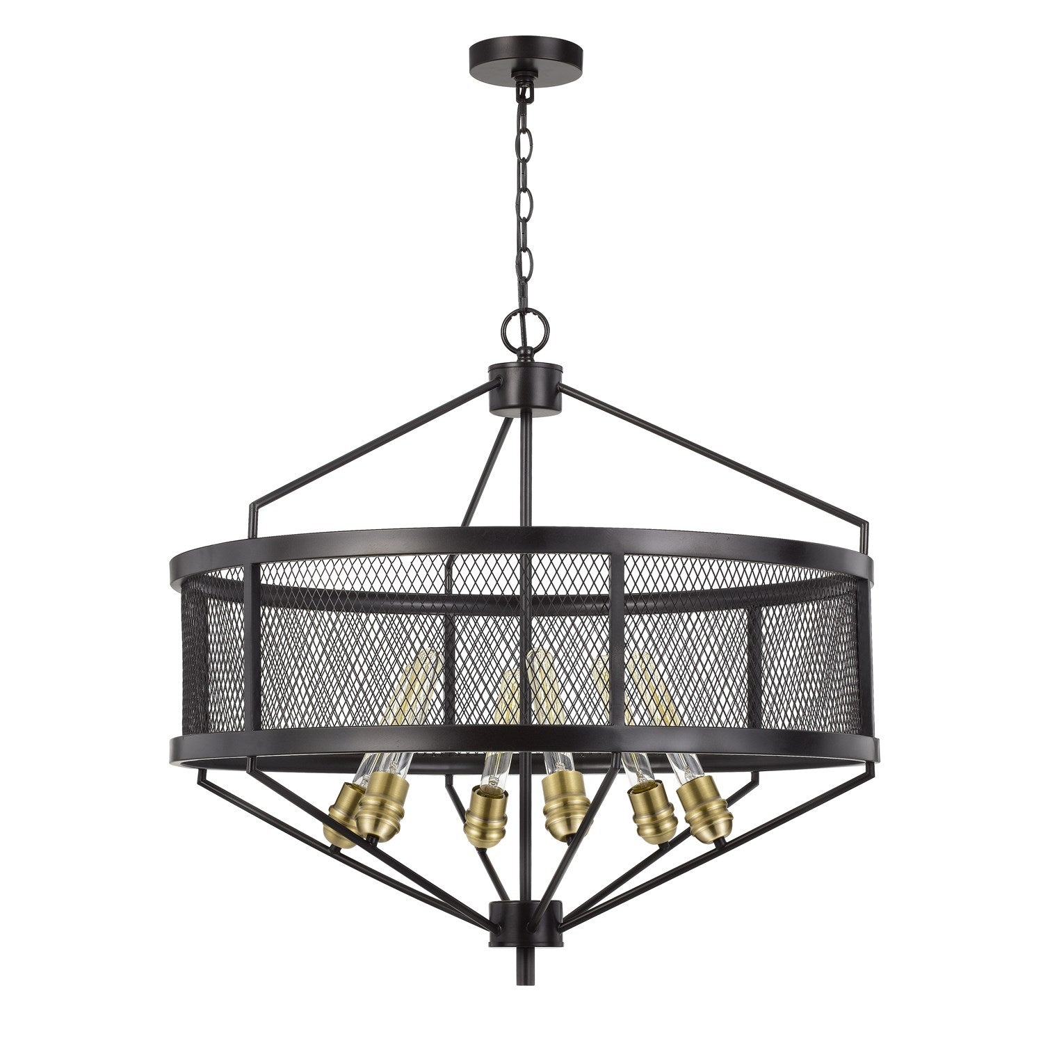 60W X 6 Halle Metal Chandelier (Edison Bulbs Are Not Included) by CAL Lighting