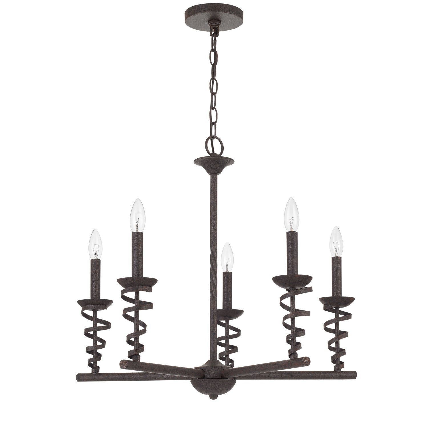 60W X 5 Forbach Metal Chandelier (Edison Bulbs Are Included) by CAL Lighting