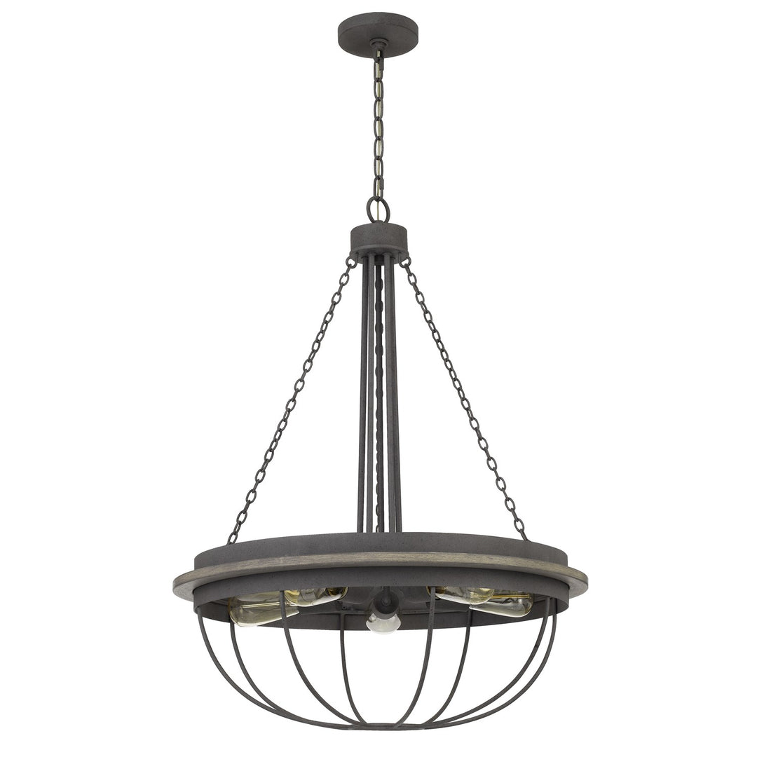 60W X 5 Nixa Metal Chandelier (Edison Bulbs Not Included) by CAL Lighting