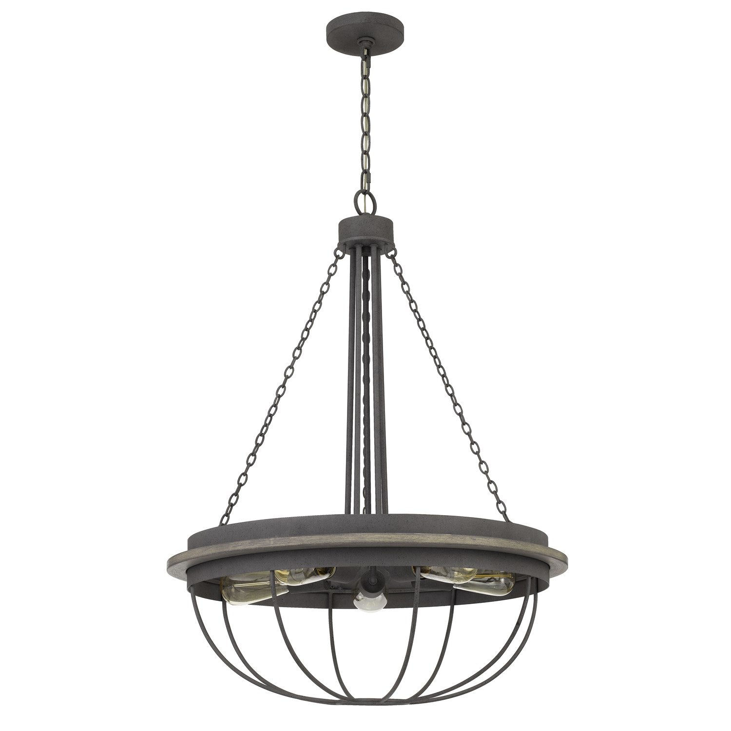 60W X 5 Nixa Metal Chandelier (Edison Bulbs Not Included) by CAL Lighting