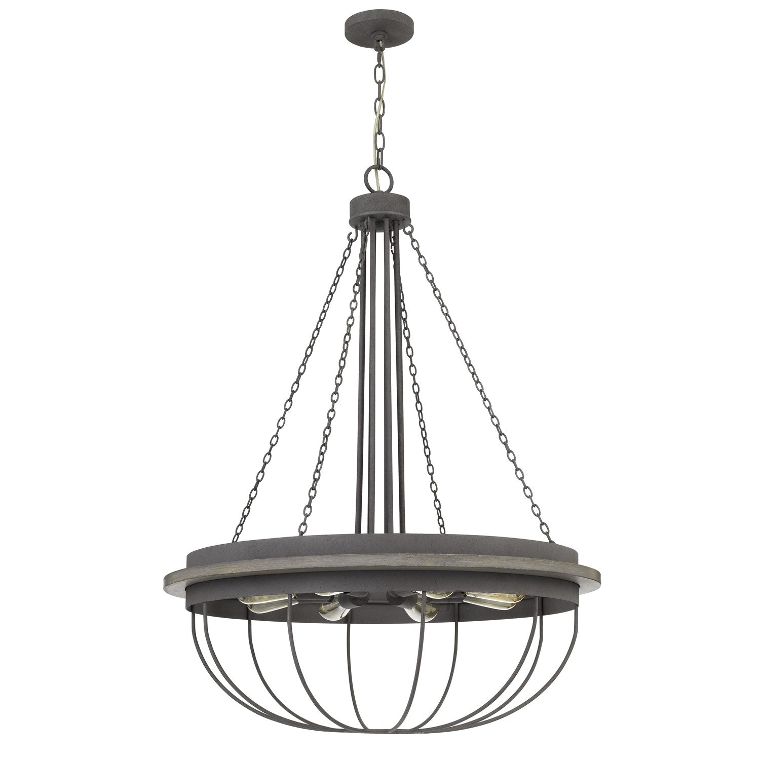 60W X 8 Nixa Metal Chandelier (Edison Bulbs Not Included) by CAL Lighting