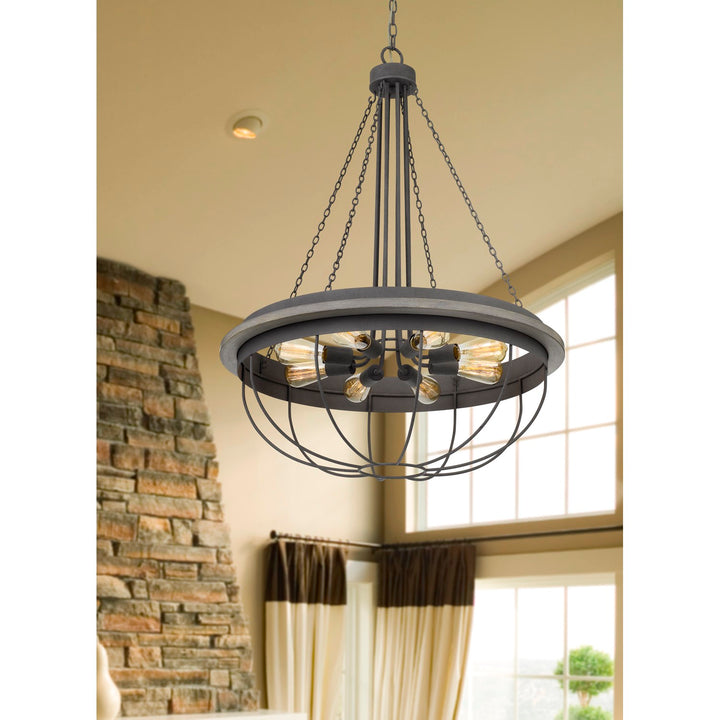60W X 8 Nixa Metal Chandelier (Edison Bulbs Not Included)