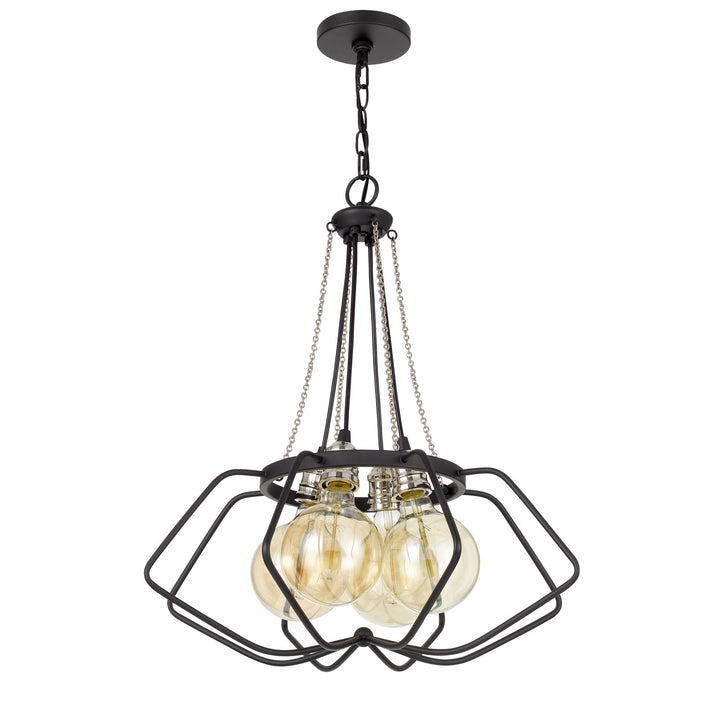 60W X 4 Ladue Metal Chandelier (Edison Bulbs Shown Are Included) by CAL Lighting