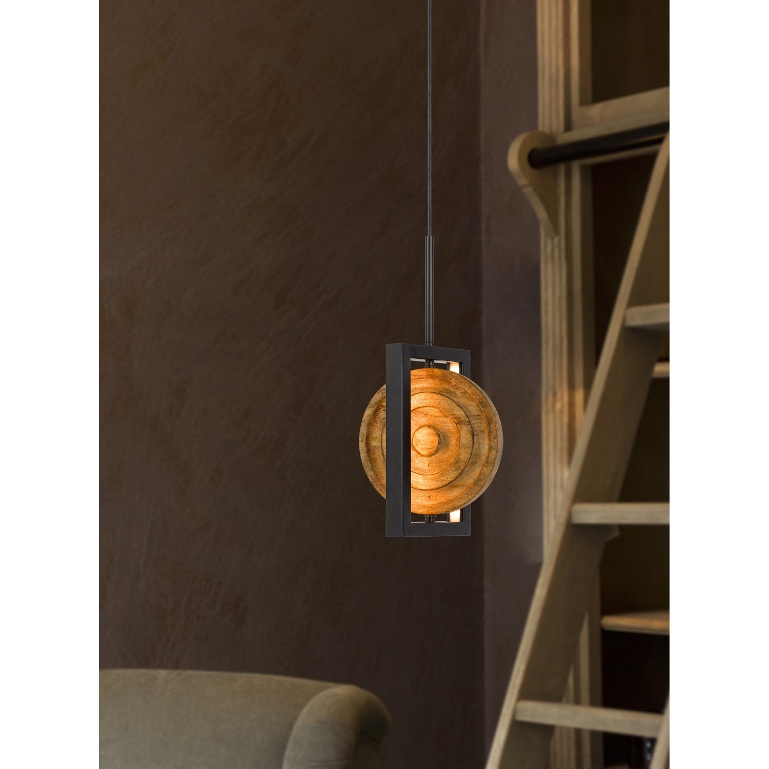 Fano Integrated Dimmable Led Wood/Metal Mini Pendant Fixture