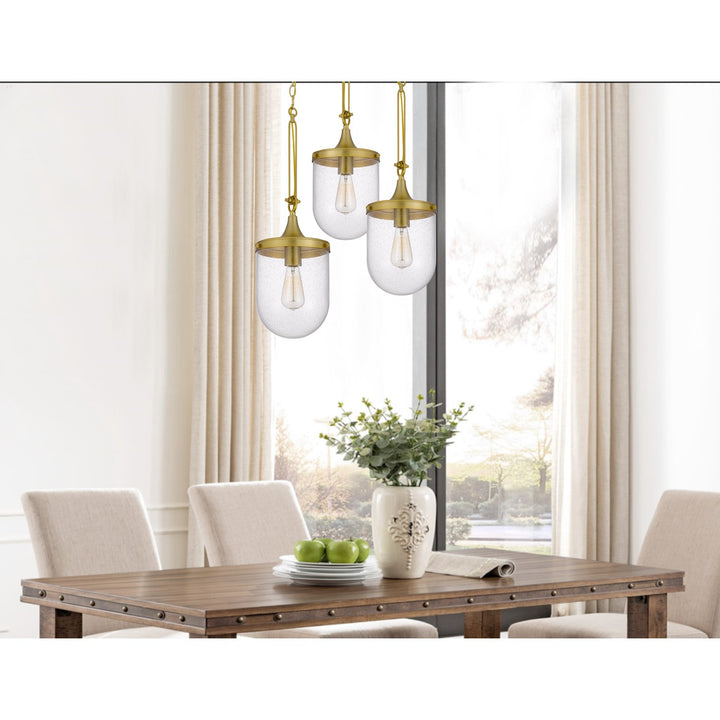 60W Ithaca Bubbled Glass Pendant Fixture