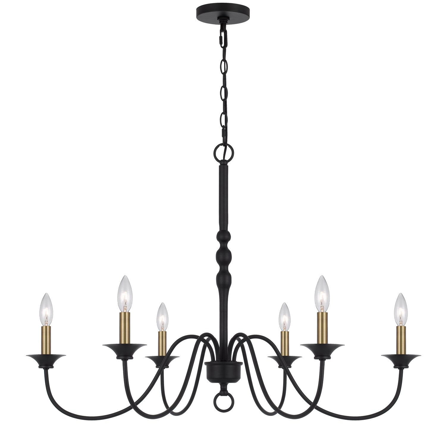 60W X 6 Marino Metal Chandelier