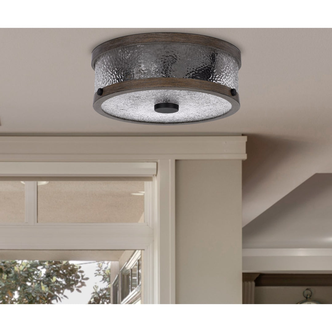 60W X 3 Mateo Metal/Glass Semi Flush Mount Fixture