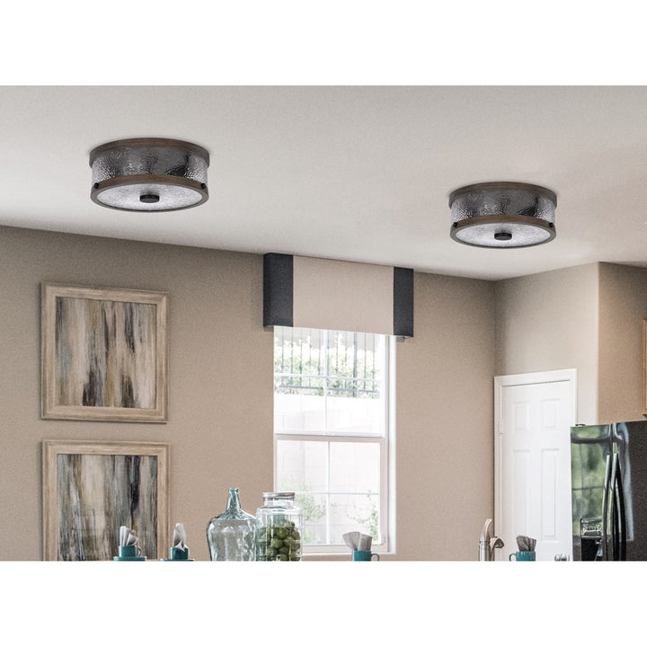 60W X 3 Mateo Metal/Glass Semi Flush Mount Fixture