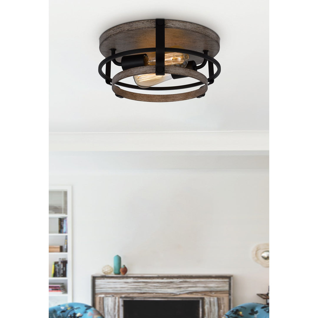 60W X 2 Clarita Metal Semi Flush Mount Fixture