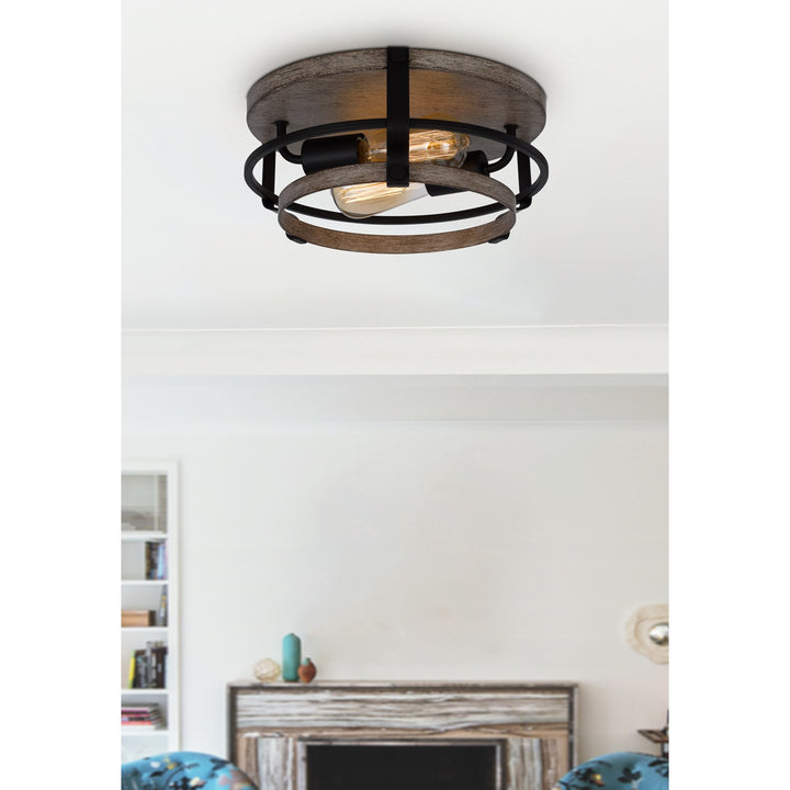 60W X 2 Clarita Metal Semi Flush Mount Fixture
