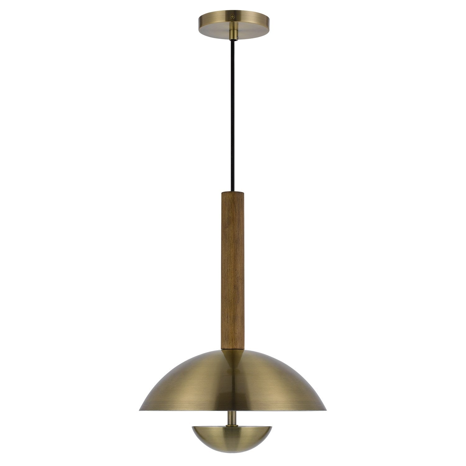 Lakeland 15W Intergrated Dimmable Led Metal / Birch Wood Pendant Light by CAL Lighting