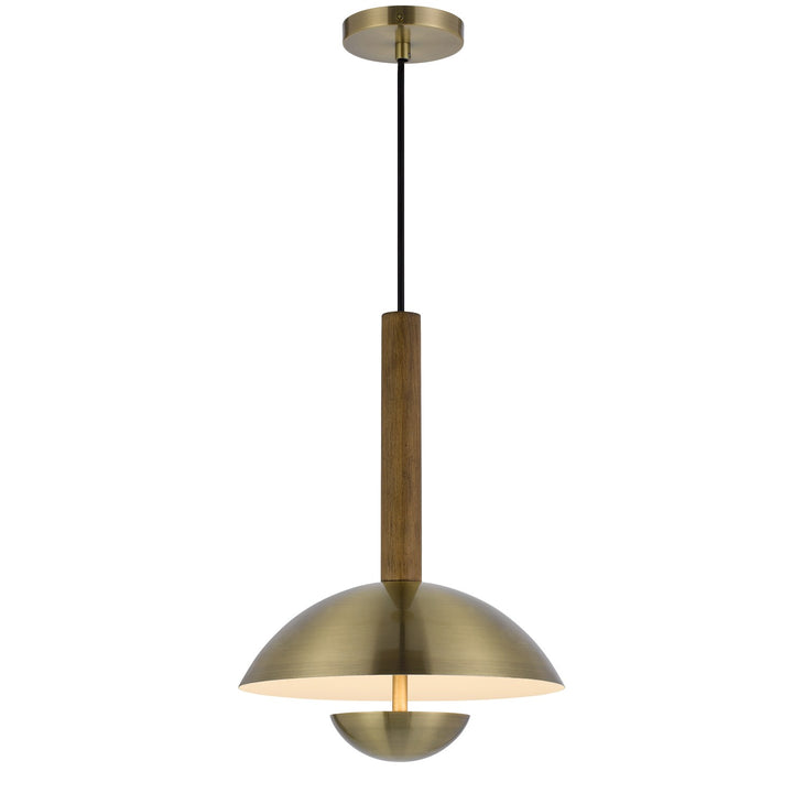 Lakeland 15W Intergrated Dimmable Led Metal / Birch Wood Pendant Light