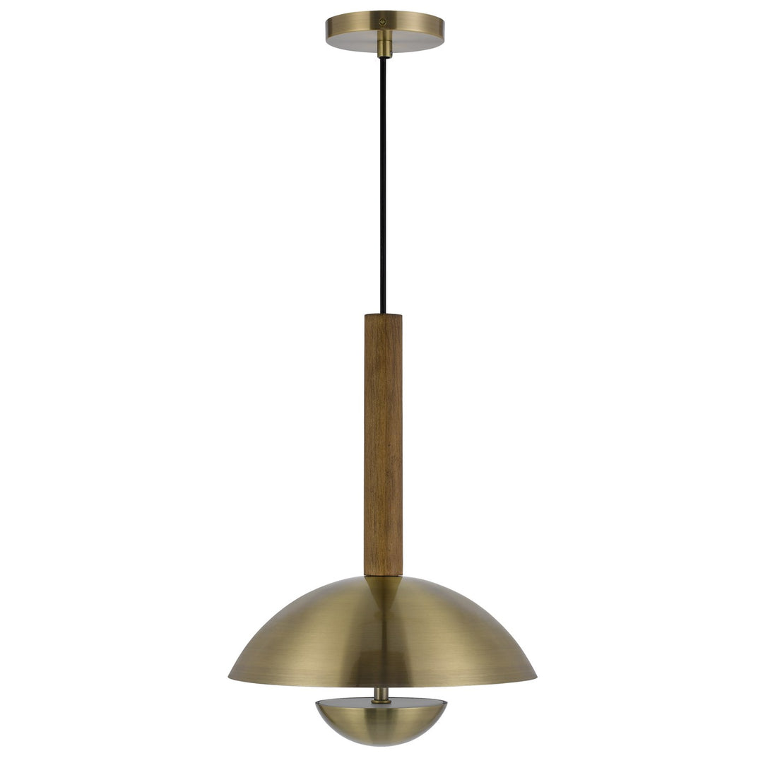 Lakeland 15W Intergrated Dimmable Led Metal / Birch Wood Pendant Light