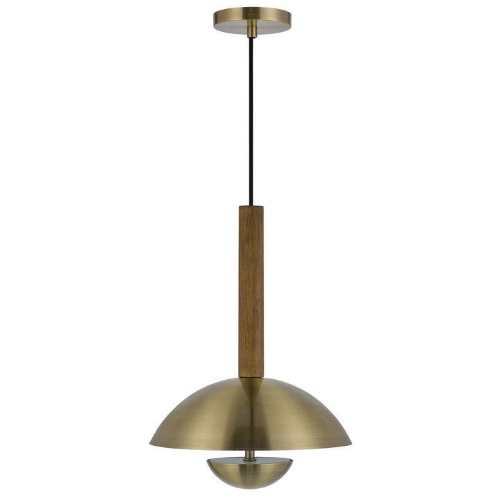 Lakeland 15W Intergrated Dimmable Led Metal / Birch Wood Pendant Light