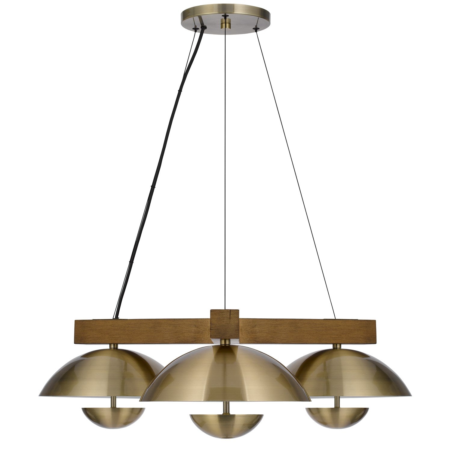 Lakeland 15W X 3 Intergrated Dimmable Led Metal / Birch Wood Pendant Light by CAL Lighting
