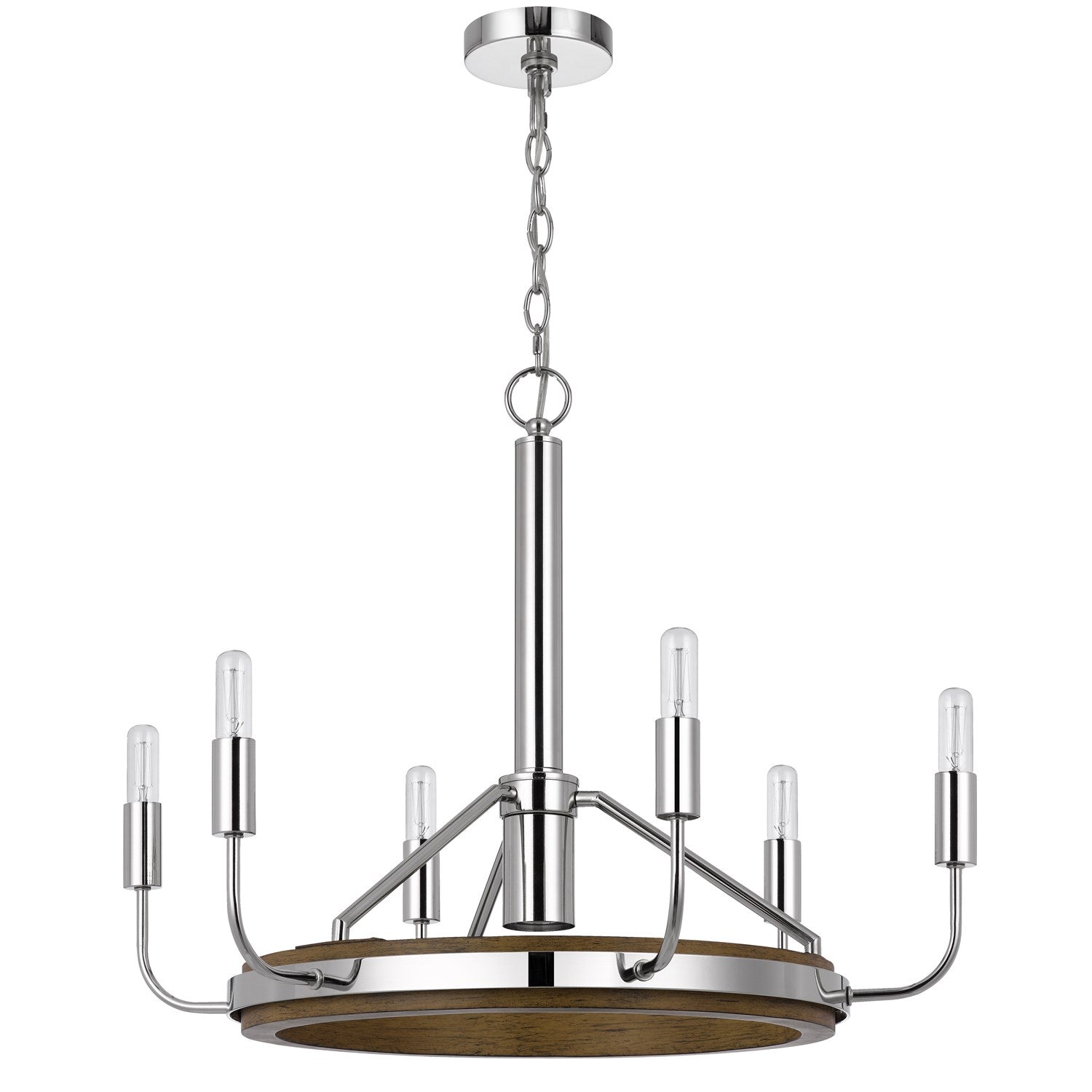 Saluda 60W X 6 Metal Chandelier And A Gu10 6W Led Downlight (Led Bulb Included) by CAL Lighting