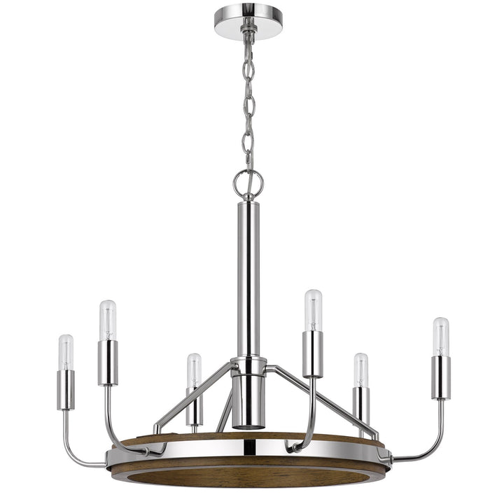 Saluda 60W X 6 Metal Chandelier And A Gu10 6W Led Downlight (Led Bulb Included) by CAL Lighting