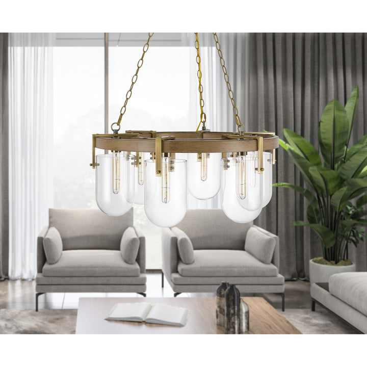 Stovall 60W X 6 Metal/Glass Chandelier