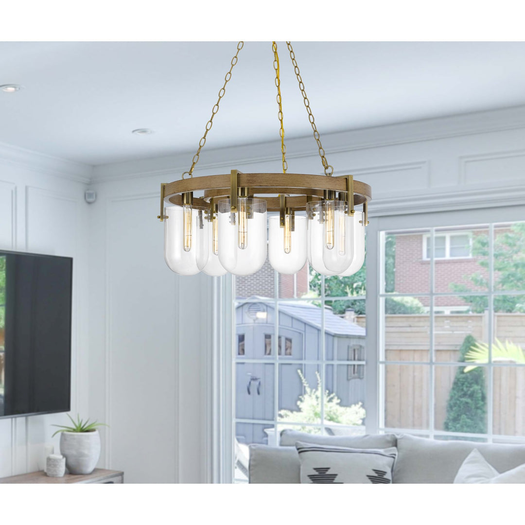 Stovall 60W X 6 Metal/Glass Chandelier
