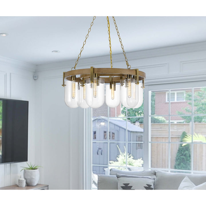 Stovall 60W X 6 Metal/Glass Chandelier