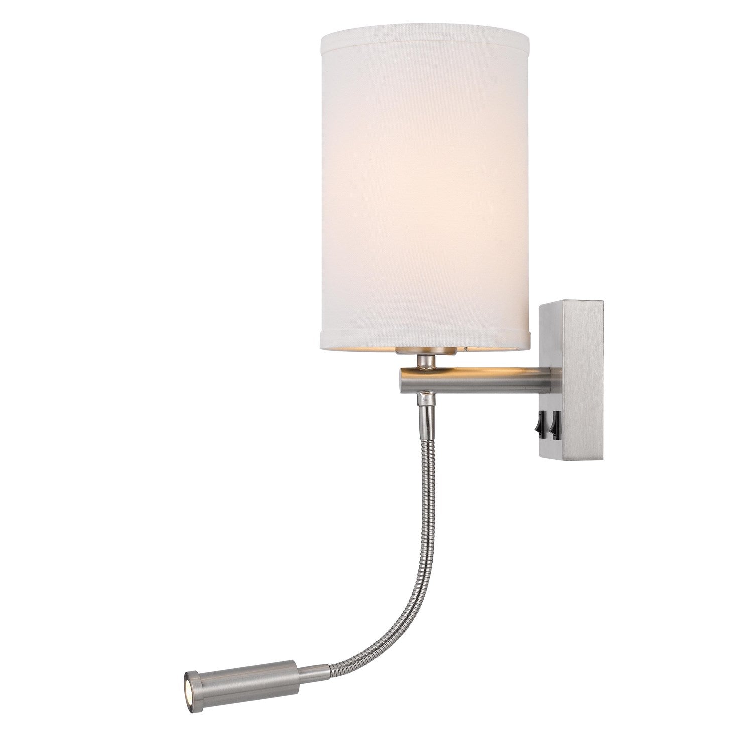 60W Lakewood Wall Lamp With 1W Intergrated Led Reading Lamp