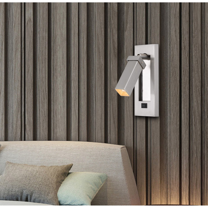 3W Led Adjustable Bedside Reading Lamp (Bulb Included)