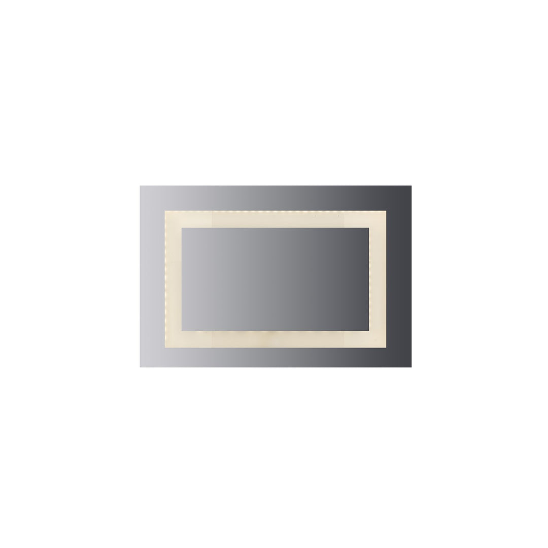 Led Lighted Mirror Inset Glass Style; 36" X 24" With Easy Cleat System by CAL Lighting