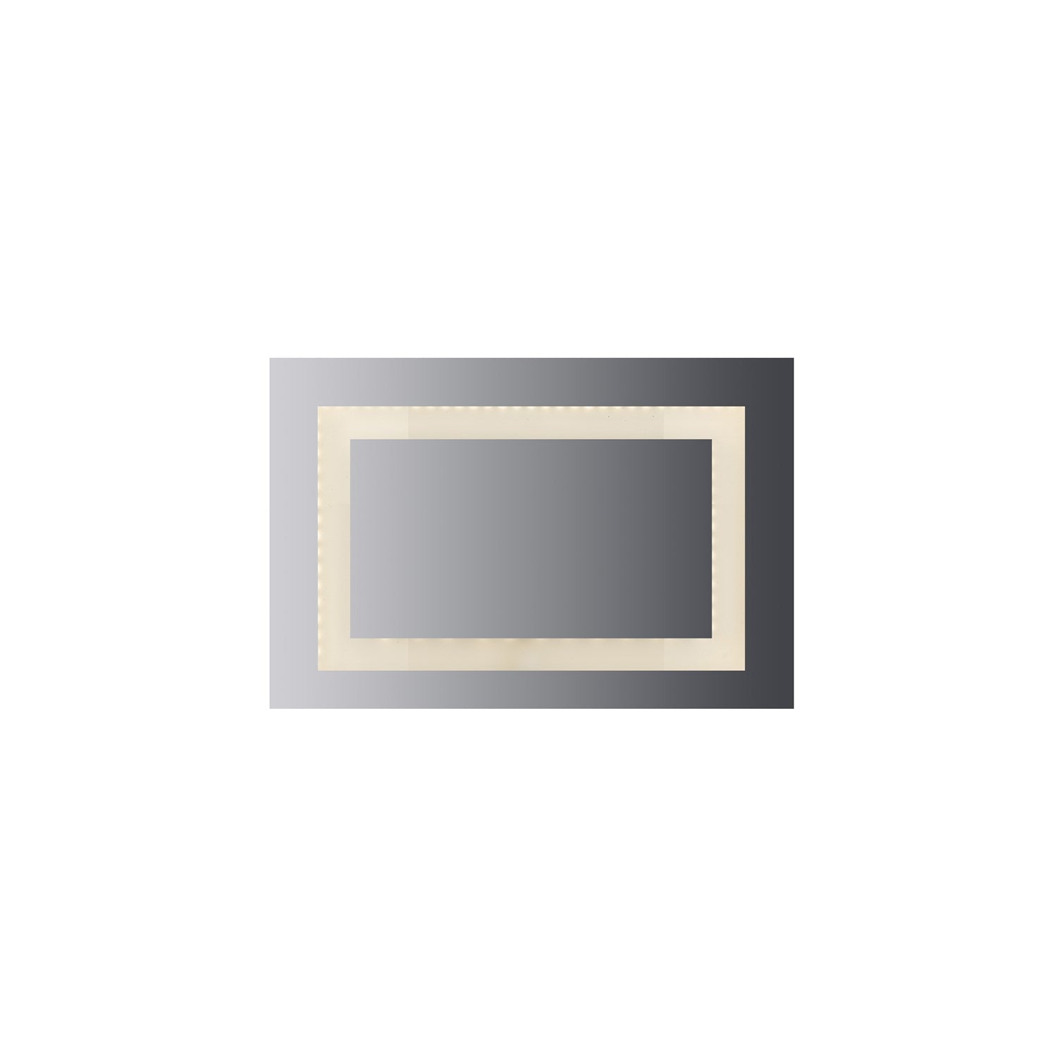 Led Lighted Mirror Inset Glass Style; 36" X 24" With Easy Cleat System by CAL Lighting