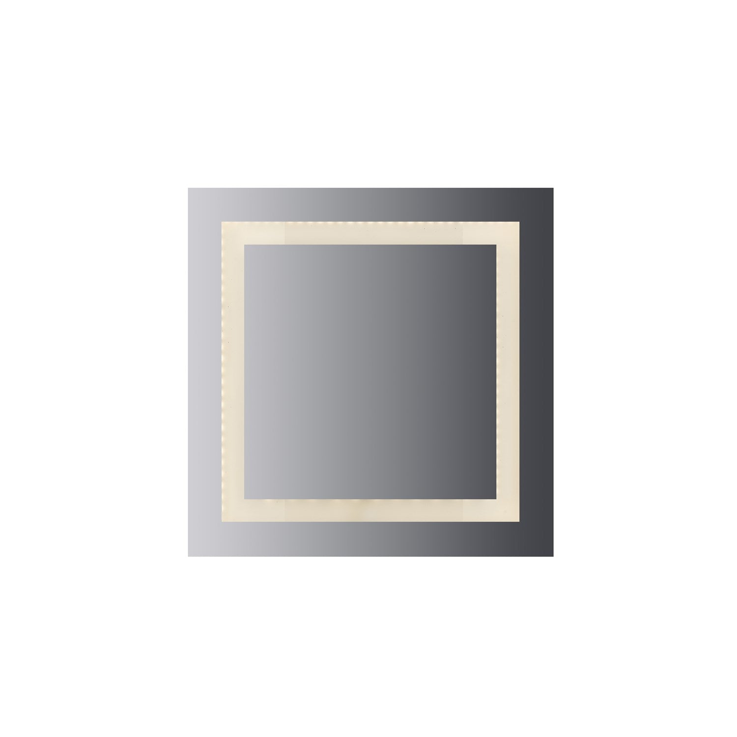 Led Lighted Mirror Inset Glass Style; 36" X 36" With Easy Cleat System by CAL Lighting
