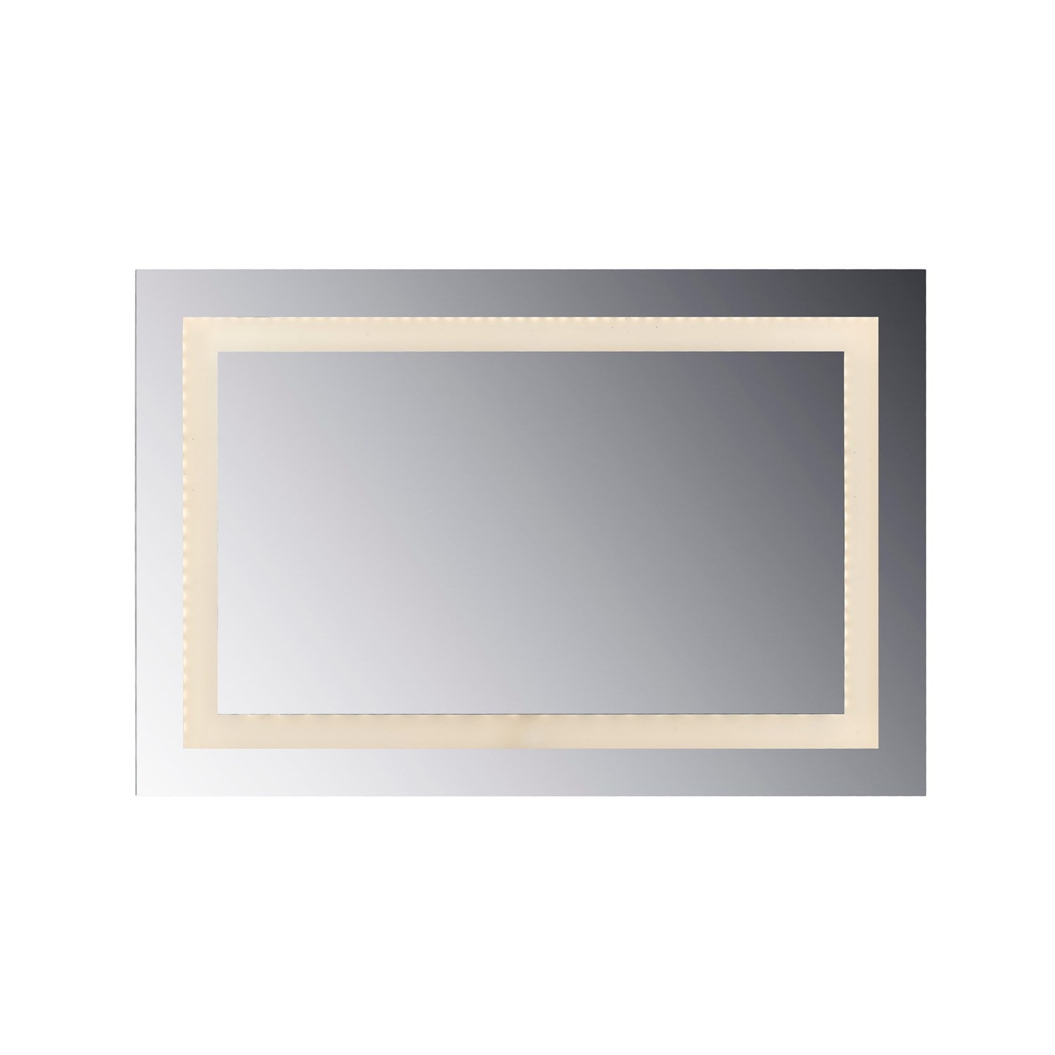 Led Lighted Mirror Inset Glass Style; 48" X 36" With Easy Cleat System by CAL Lighting