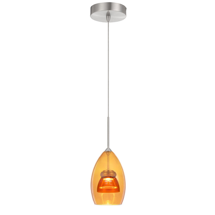 Integrated Dimmable Led Glass Mini Pendant Light. 6W; 450 Lumen; 3000K by CAL Lighting