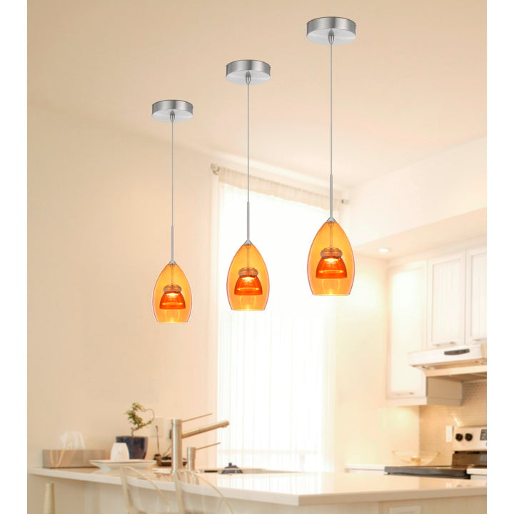 Integrated Dimmable Led Glass Mini Pendant Light. 6W; 450 Lumen; 3000K