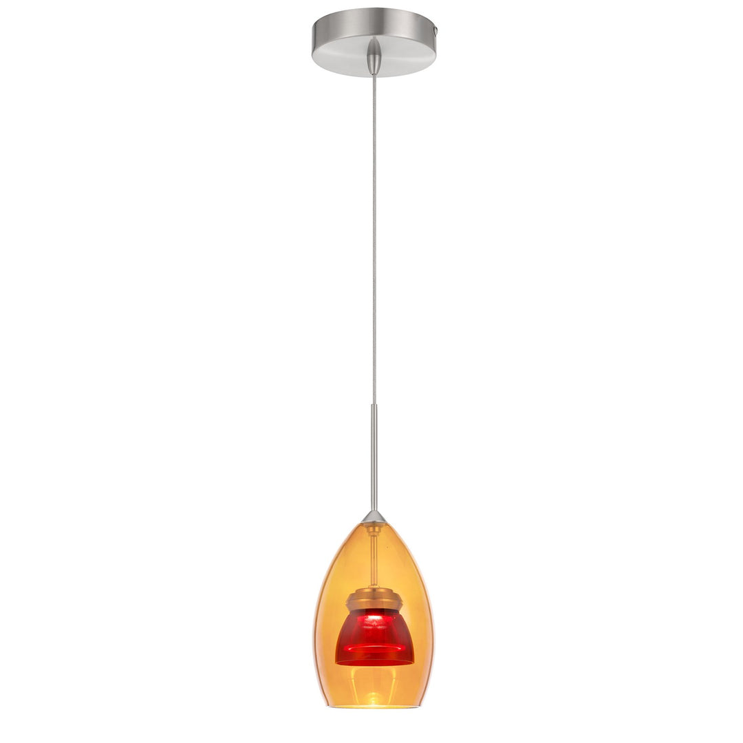 Integrated Dimmable Led Glass Mini Pendant Light. 6W; 450 Lumen; 3000K by CAL Lighting