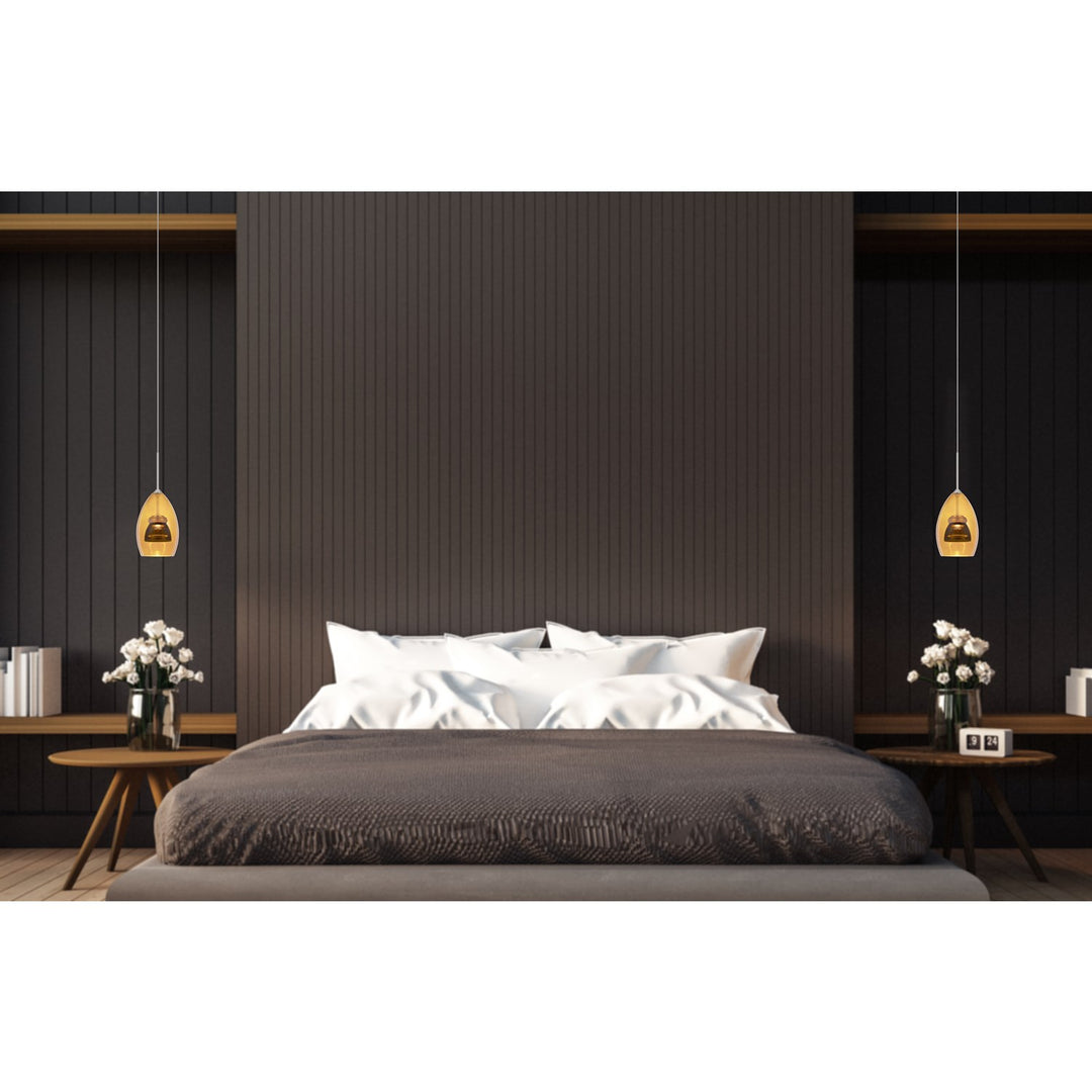 Integrated Dimmable Led Glass Mini Pendant Light. 6W; 450 Lumen; 3000K