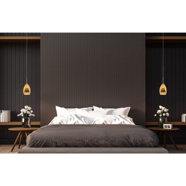 Integrated Dimmable Led Glass Mini Pendant Light. 6W; 450 Lumen; 3000K