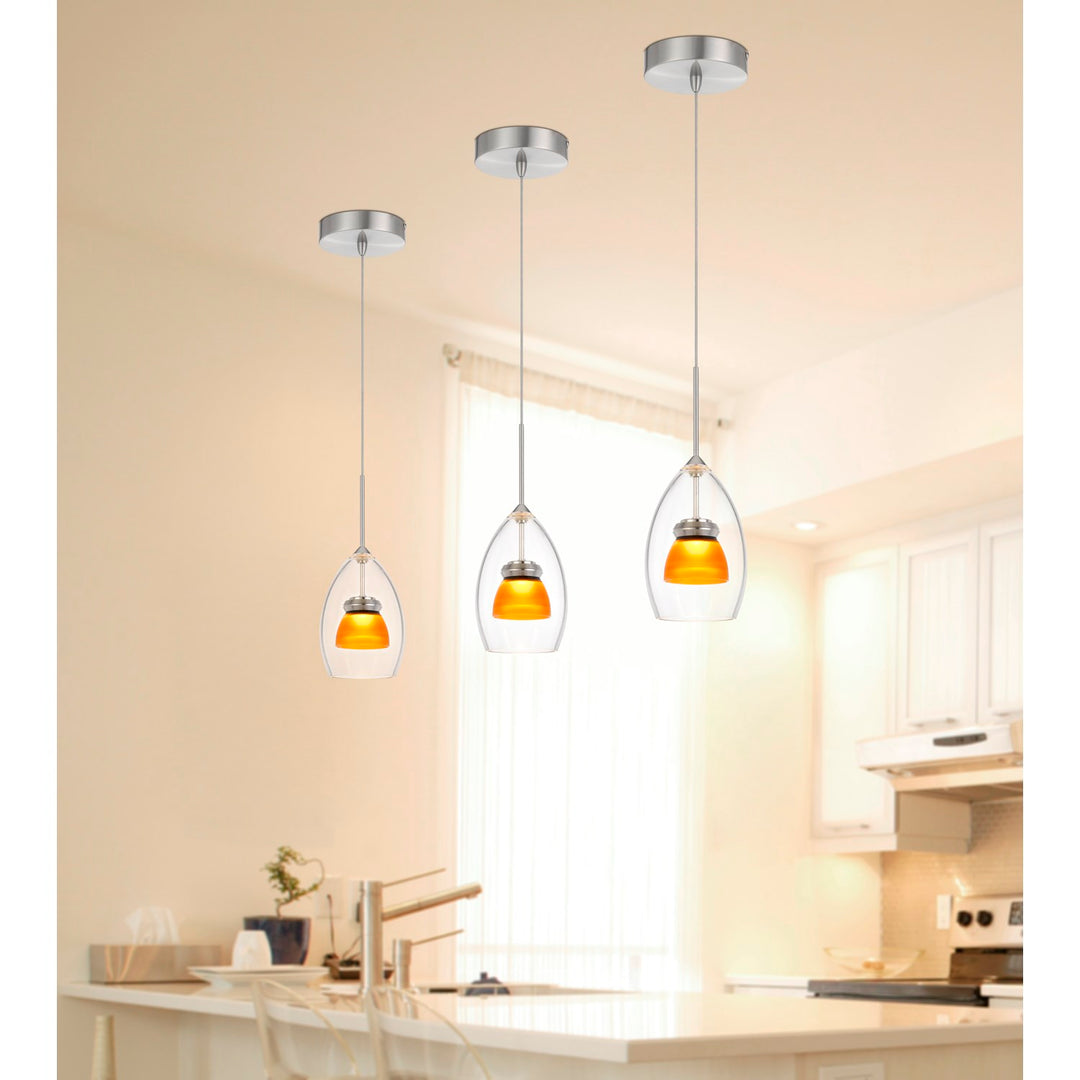 Integrated Dimmable Led Glass Mini Pendant Light. 6W; 450 Lumen; 3000K